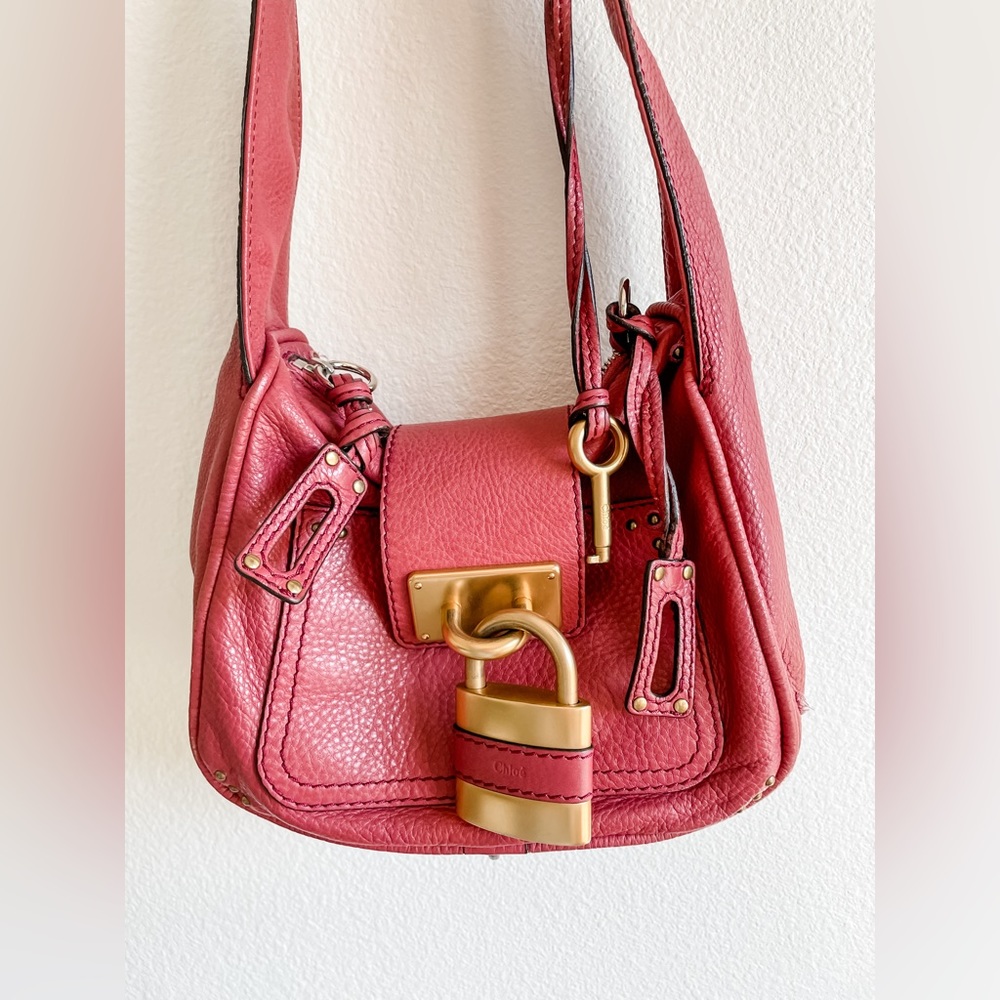 Mauve Pink CHLOE Paddington Shoulder Bag with Lock